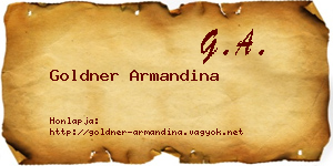 Goldner Armandina névjegykártya